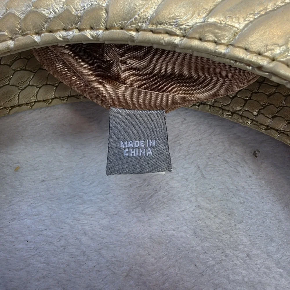 Devi Kroell for Target Gold Snake Embossed Hobo Shoulder Bag Faux Leather Purse